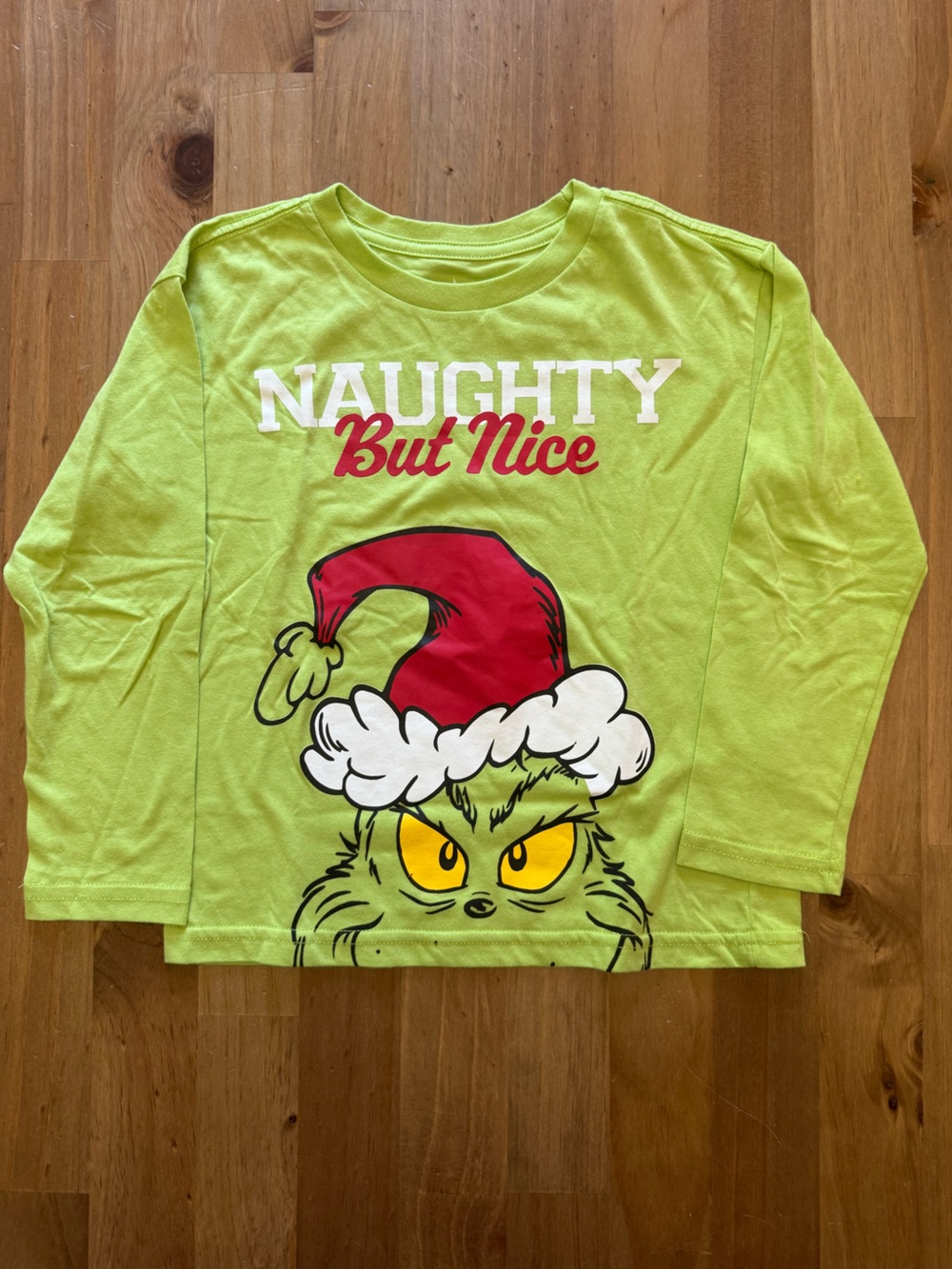 The Grinch Naughty But Nice Christmas Long Sleeve Shirt – Kids Small NWOT